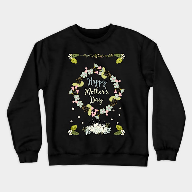 Happy Mother's Day 2021 - Cute Floral Greetings Card for Mother - Whimsical Art Crewneck Sweatshirt by Alice_creates